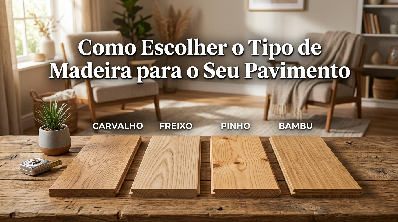 Tipos de pavimento de madeira — carvalho, freixo, pino e bambu